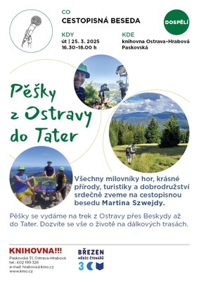CESTOPISNÁ BESEDA: PĚŠKY Z OSTRAVY DO TATER 