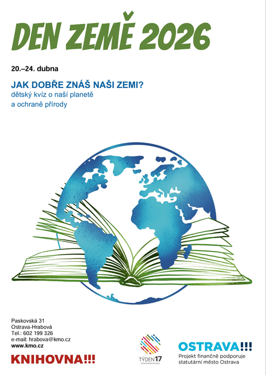 DEN ZEMĚ V KNIHOVNĚ: JAK DOBŘE ZNÁŠ NAŠI ZEMI? 