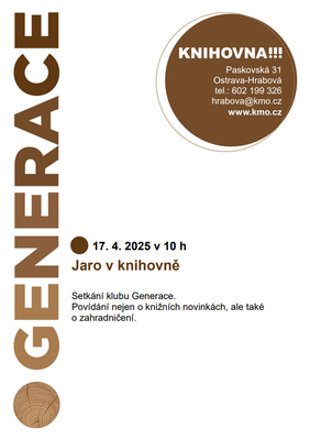 Dubnový klub Generace v knihovně 