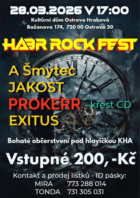 HABR ROCK FEST V KULTURNÍM DOMĚ HRABOVÁ