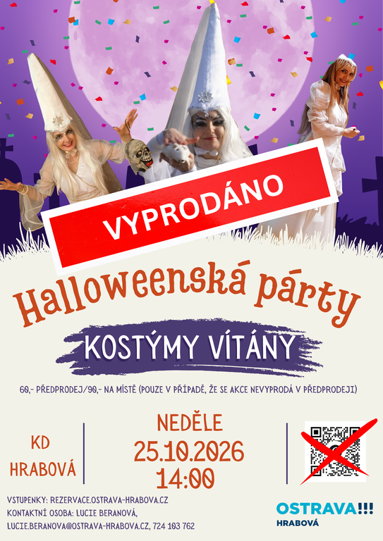 HALLOWEENSKÁ PARTY PRO DĚTI JE VYPRODÁNA!