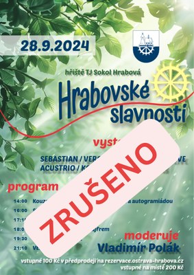 HRABOVSKÉ SLAVNOSTI SE NEUSKUTEČNÍ 