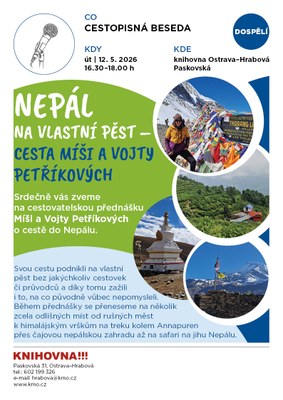 KNIHOVNA ZVE NA PŘEDNÁŠKU: NEPÁL NA VLASTNÍ PĚST 