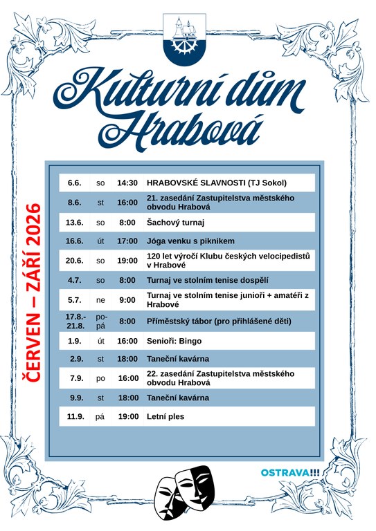 KULTURNÍ DŮM HRABOVÁ VSTUPUJE DO LETNÍHO OBDOBÍ 