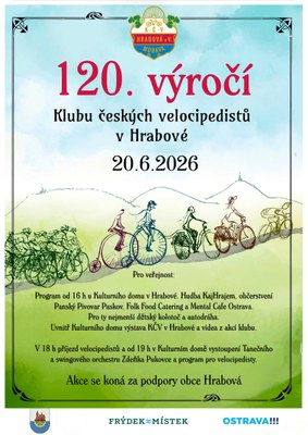 OSLAVY KLUBU ČESKÝCH VELOCIPEDISTŮ V HRABOVÉ: 120 LET TRADICE, PŘÁTELSTVÍ A LÁSKY K JÍZDNÍMU KOLU! 