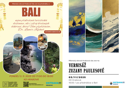 POVÍDÁNÍ O BALI A VERNISÁŽ OBRAZŮ V KULTURNÍM DOMĚ 