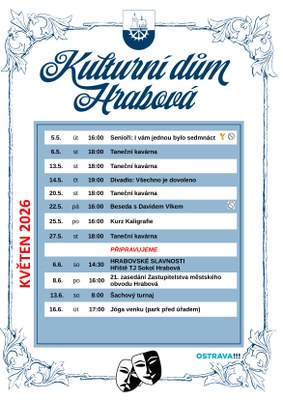 PROGRAM KULTURNÍHO DOMU V KVĚTNU 