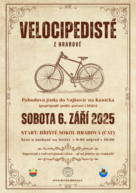 VELOCIPEDISTÉ Z HRABOVÉ VYRÁŽEJÍ NA TRADIČNÍ VÝJEZD