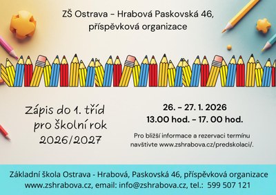 ZÁPIS DO 1. TŘÍD ZÁKLADNÍ ŠKOLY  